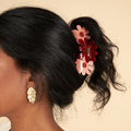 Trio Pink Flowers Hair Claw