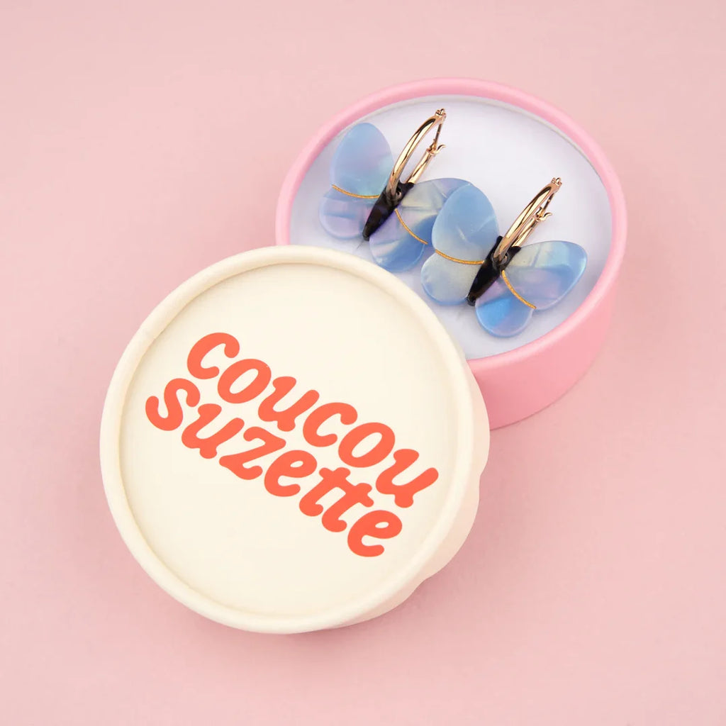 Lavender Butterfly Earrings