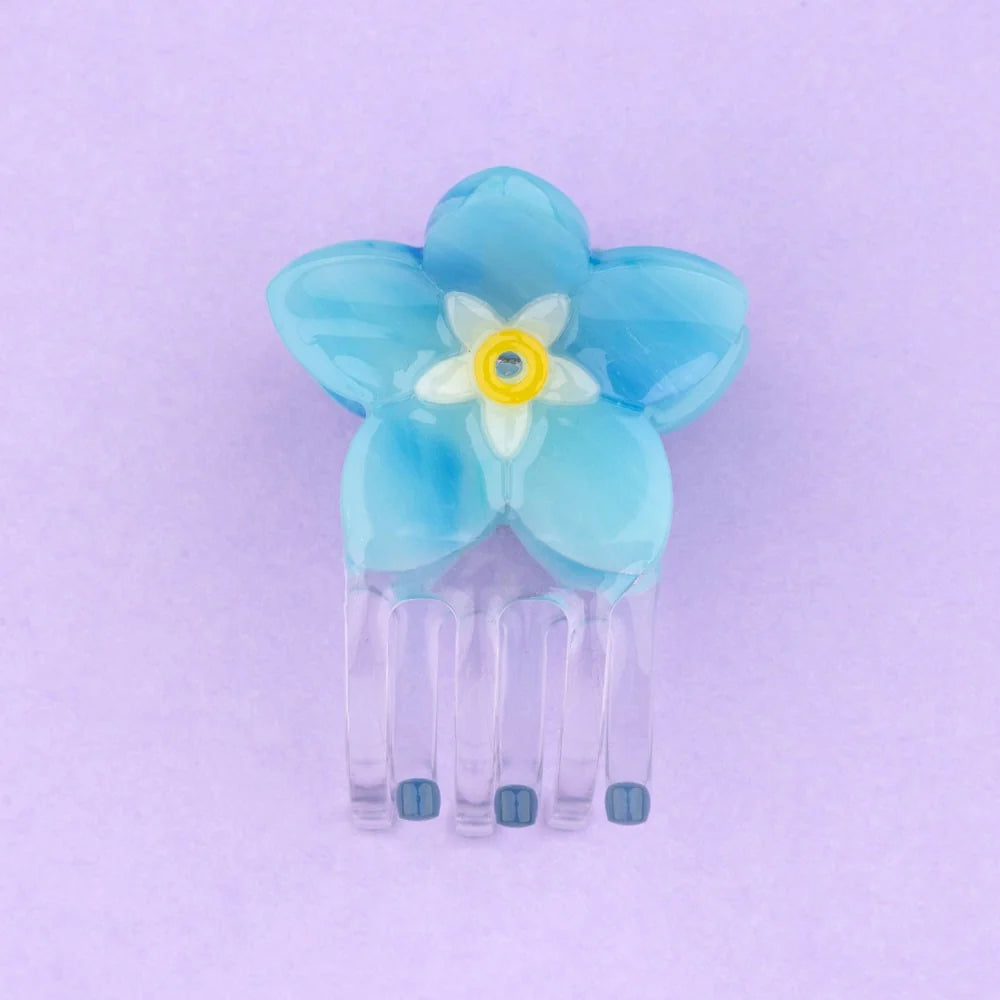 Forget-me-not hair clip
