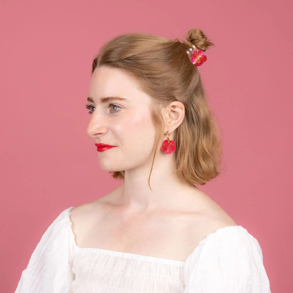 Hibiscus Mini Hair Claw