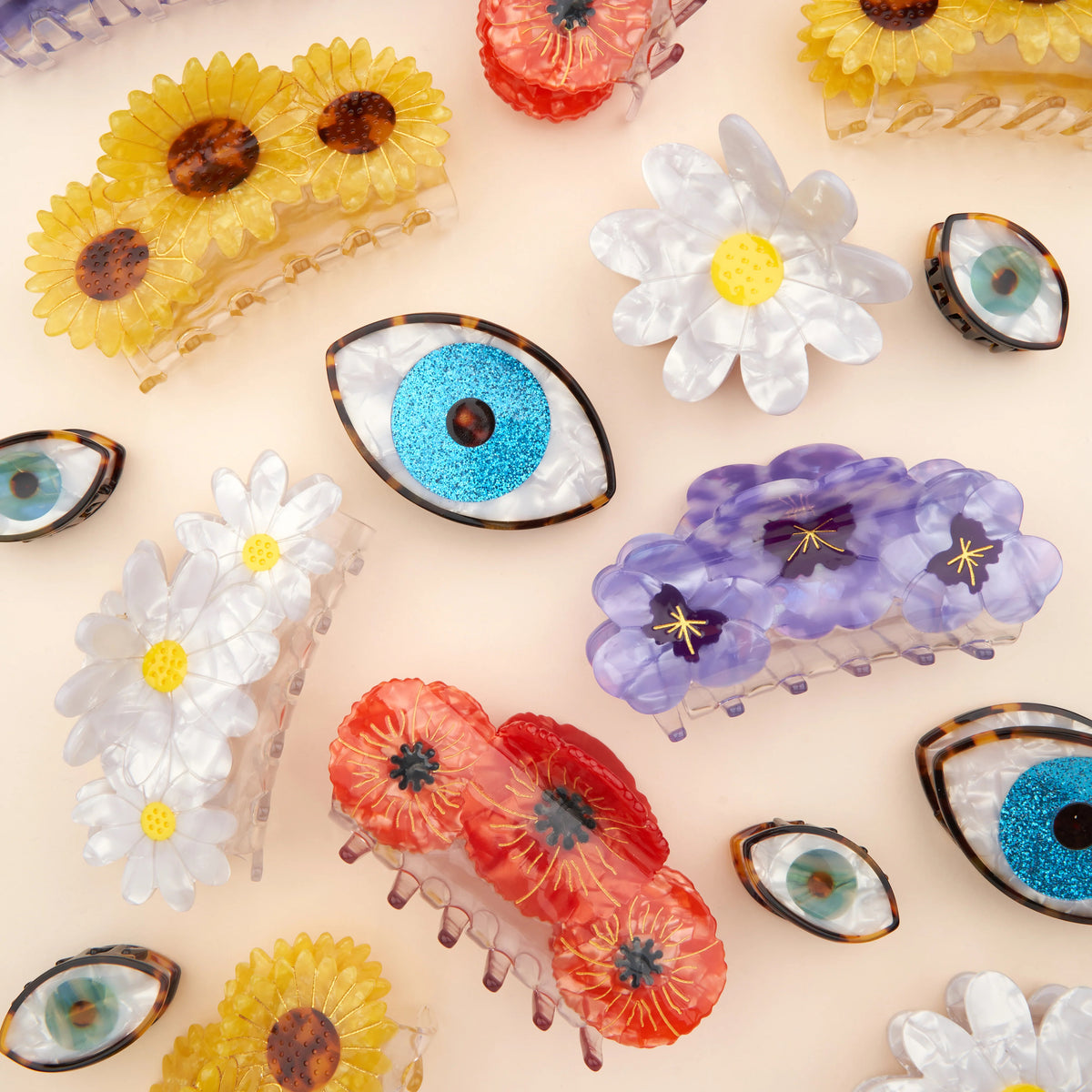 Glitter Eye Hair Claw