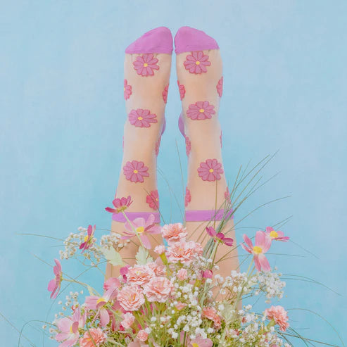 Sheer Cosmos Socks