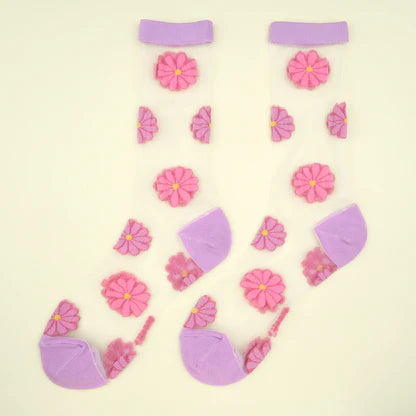 Sheer Cosmos Socks