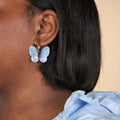 Lavender Butterfly Earrings