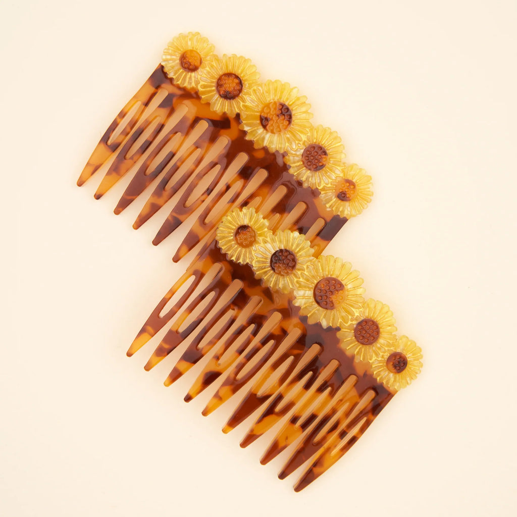 Sunflower Hair Combs Set