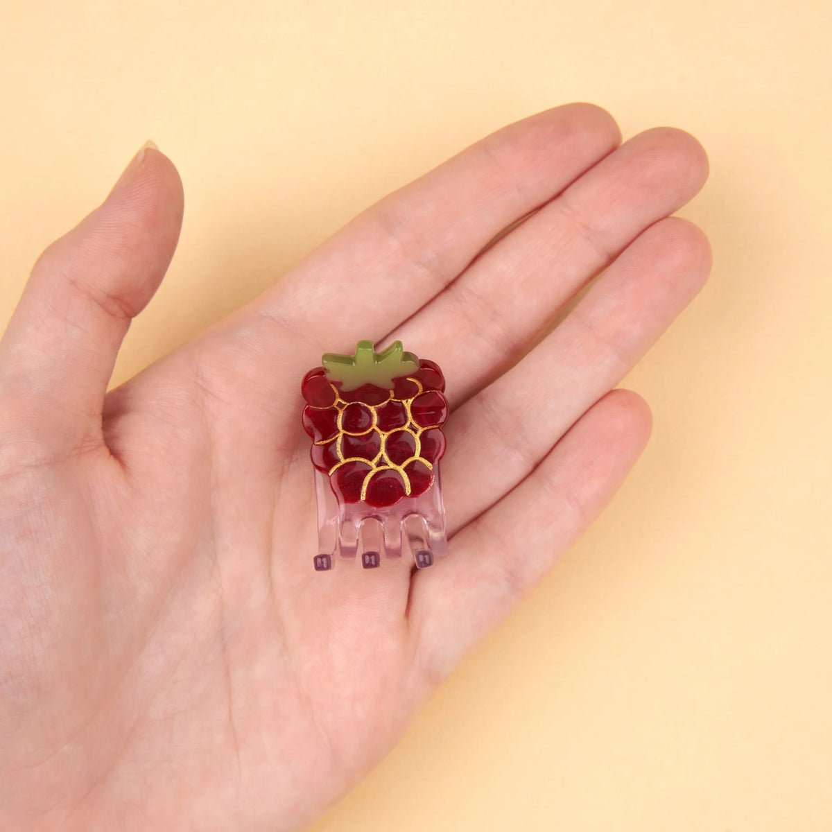 Raspberry Red Mini Hair Claw