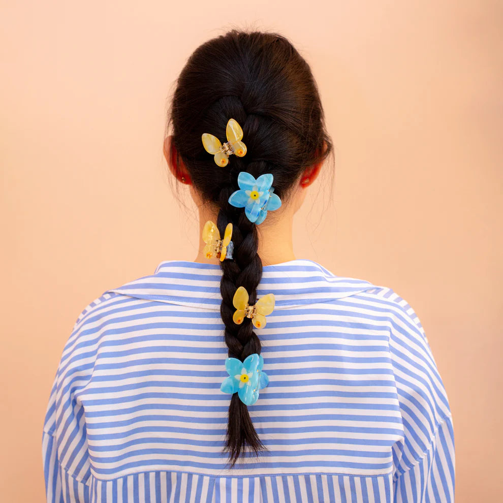 Forget-me-not hair claw