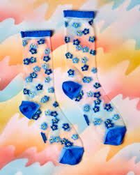 Forget-me-not Sheer Socks
